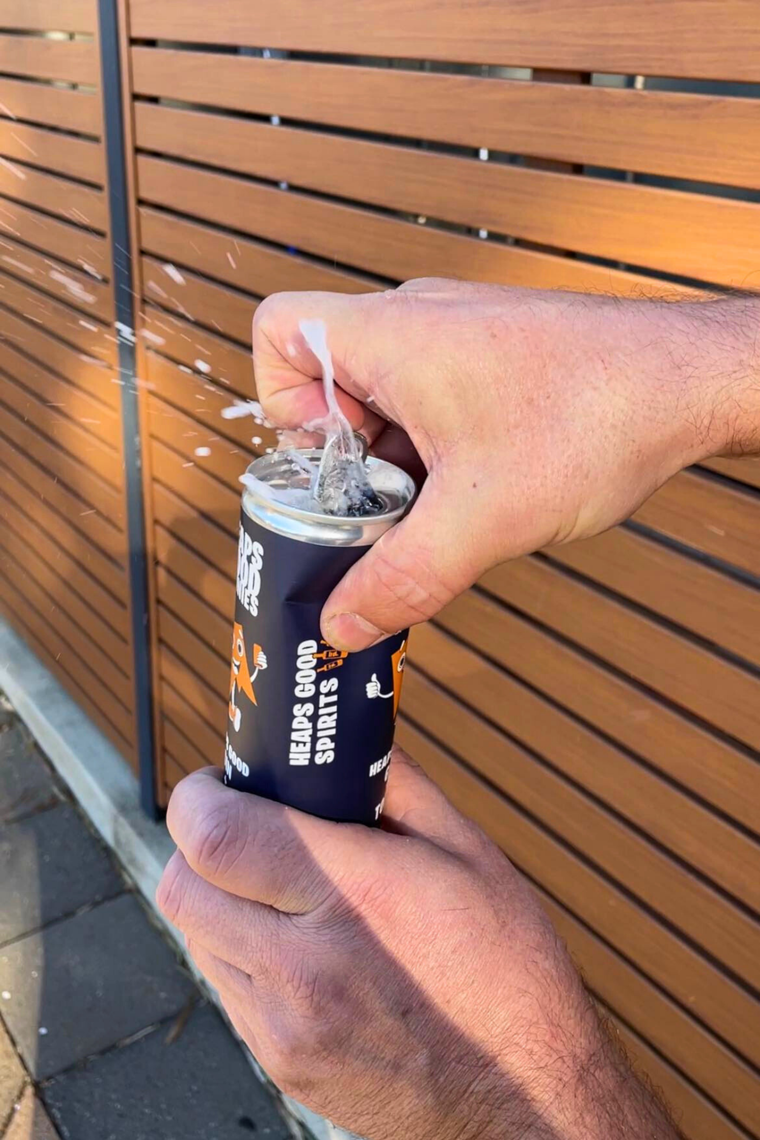 Heaps Good Tinnie being cracked open