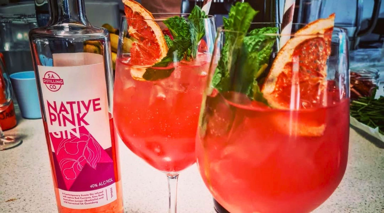Blood Orange Gin Spritz made with Native Pink Gin.