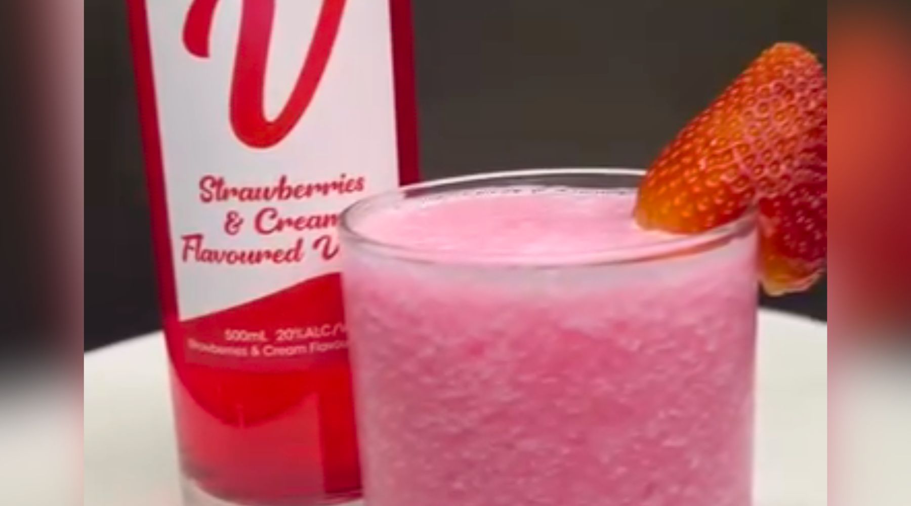 Frozen Strawberry Sorbet Cocktail