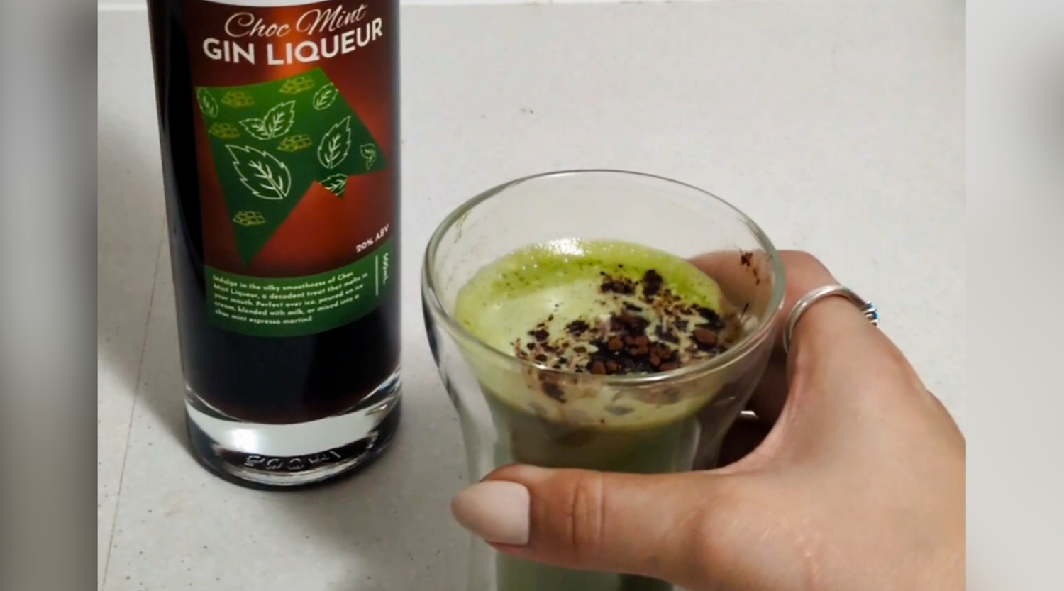 Choc Mint Matcha Latte
