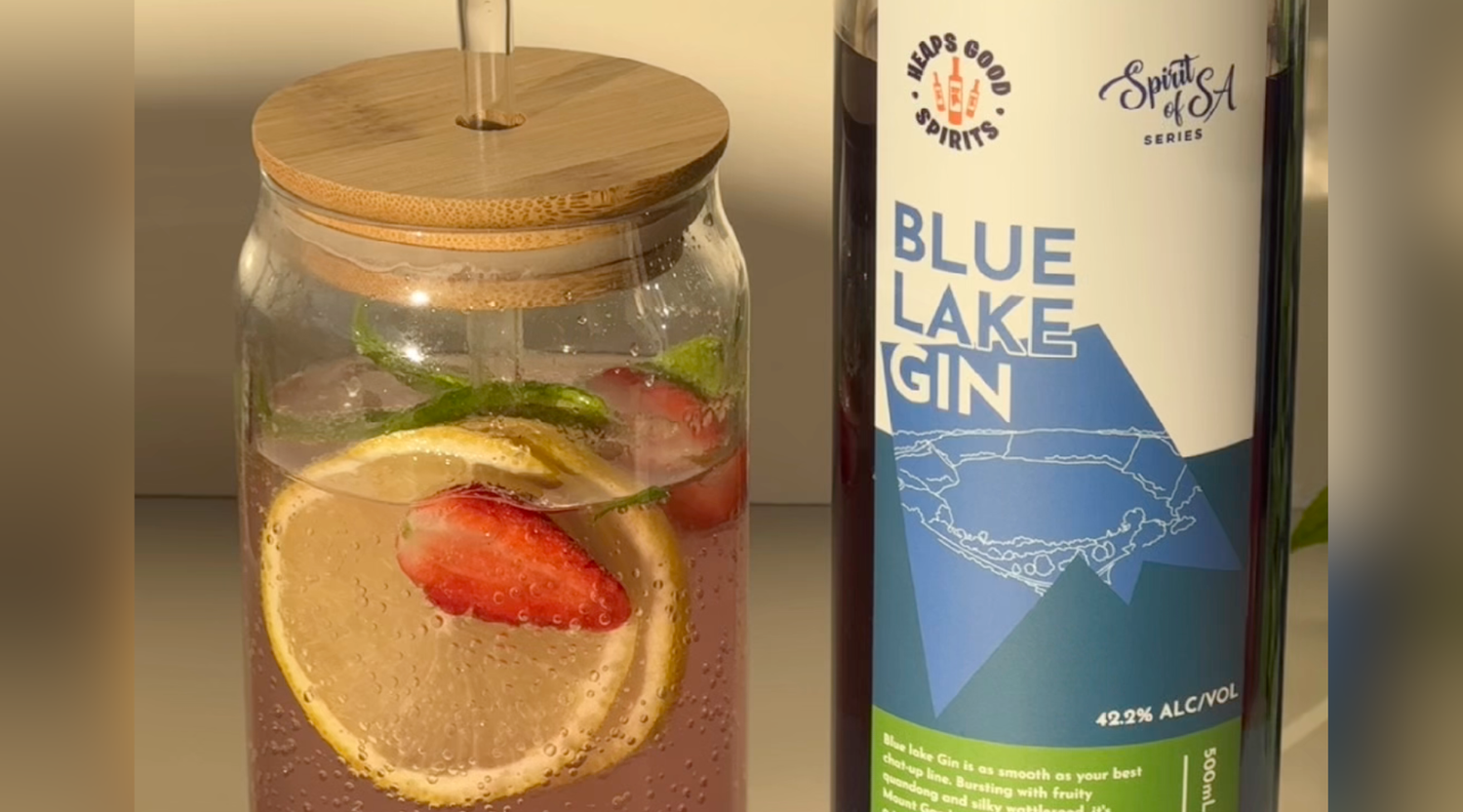 Blue Gin & Jam Cocktail