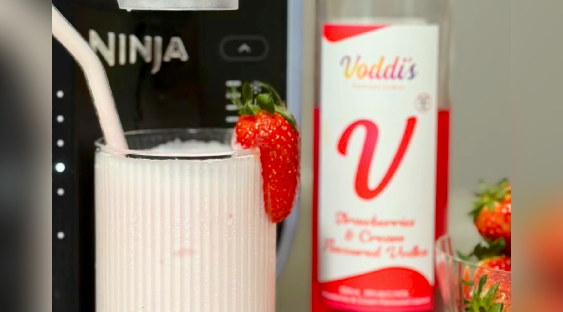 Creamy Strawberry Vodka Slushie