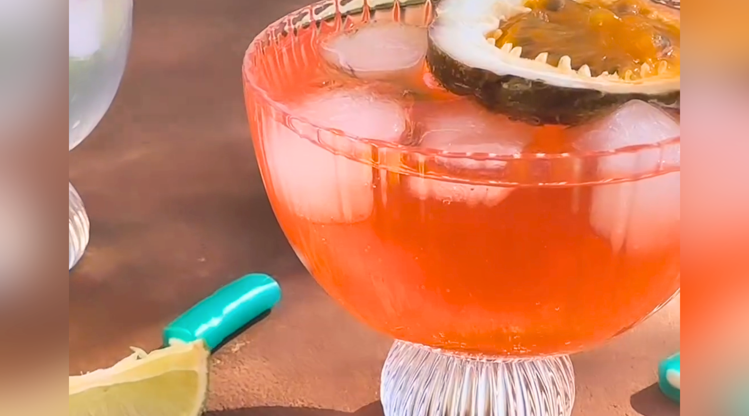 Tropical Passionfruit Fizz Cocktail
