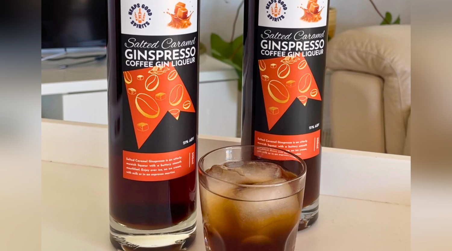 Salted Caramel Ginspresso Over Ice