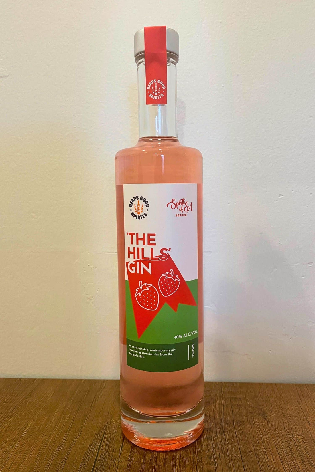 Heaps Good The Hills strawberry gin 500ml bottle from Adelaide Hills, South Australia