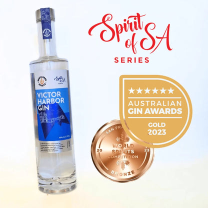 Victor Harbor Gin bottle with &